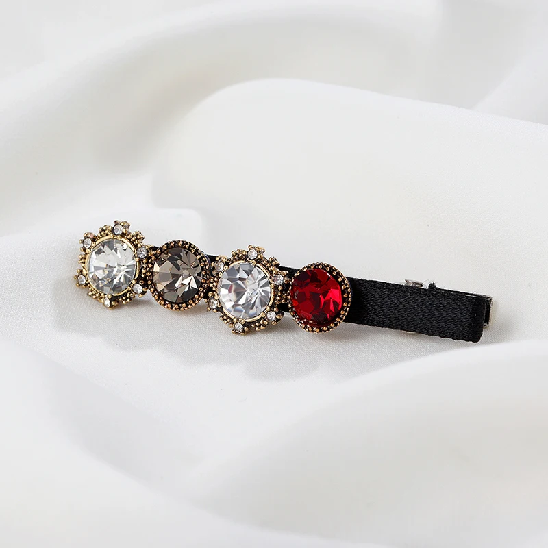 

CHIMERA Fashion Women Hair Clip Rhinestone Duckbill Clips Simple Hairpin for Girls Classic Glitter Hair Accessory Metal Barrette