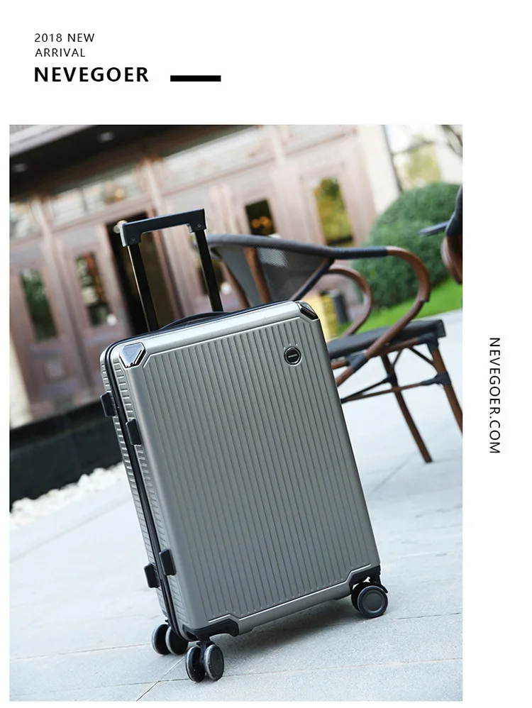 Travel Luggage Trolley Alloy Business Rolling Airplane Luggage Explosion Proof Zipper Suitcase Spinner Wheels Trunk (12)