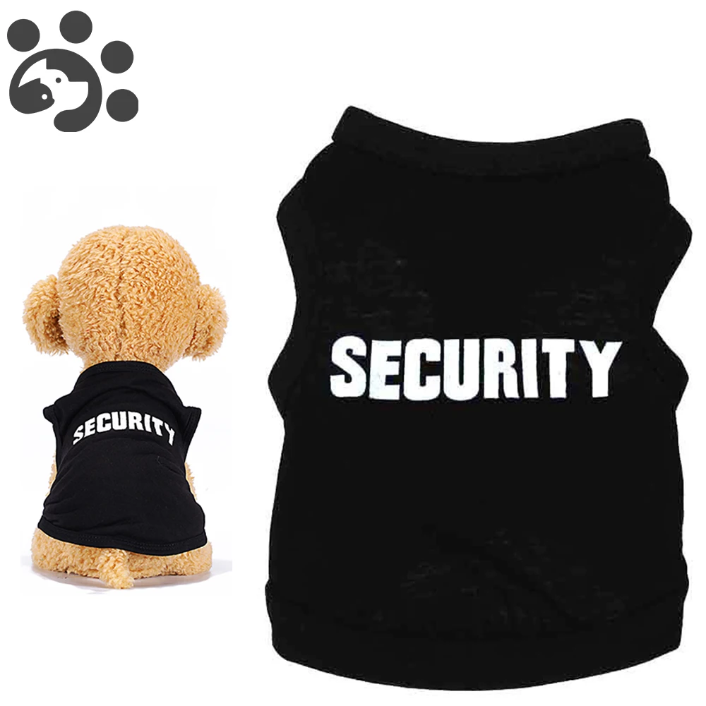 

Dog Shirt Cotton Clothes for Small Large Dogs Black Vest 4 Sizes Dog Costume Puppy Dogs T-Shirt Cats Pets for Pug Bulldog CL0002