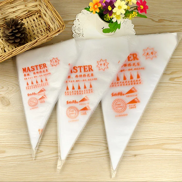 100PCS/Lot Food Grade Plastic Disposable Piping bag Icing ...