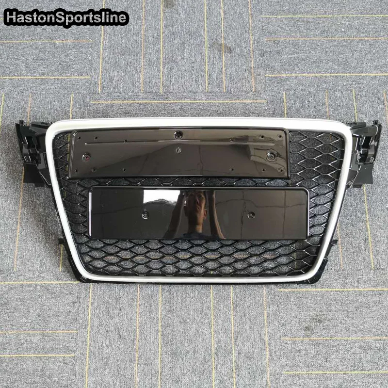 

A4 B8 Matt Silver Frame Front Bumper Mesh Grill Grilld For Audi A4 S4 RS4 2009 ~ 2012
