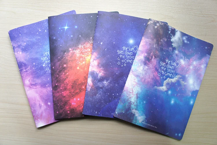 

Stars Come" Big Exercise Book Pack of 4 Lined Notebook Diary Study Planner Composition Book Journal