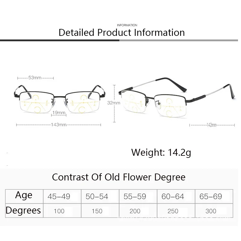 Высококачественные титановые Мультифокальные очки для чтения, мужские анти-синий светильник, сплав, бизнес очки для дальнозоркости, Gafas De Lectura