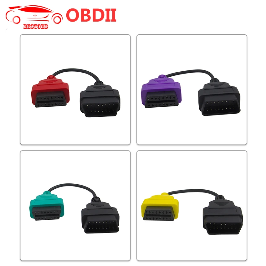 

4PCS/lot High Quality for fiat ecuscan OBD2 Connector Diagnostic Cable For Fiat ECU Scan MultiECUScan Cable for Fiat