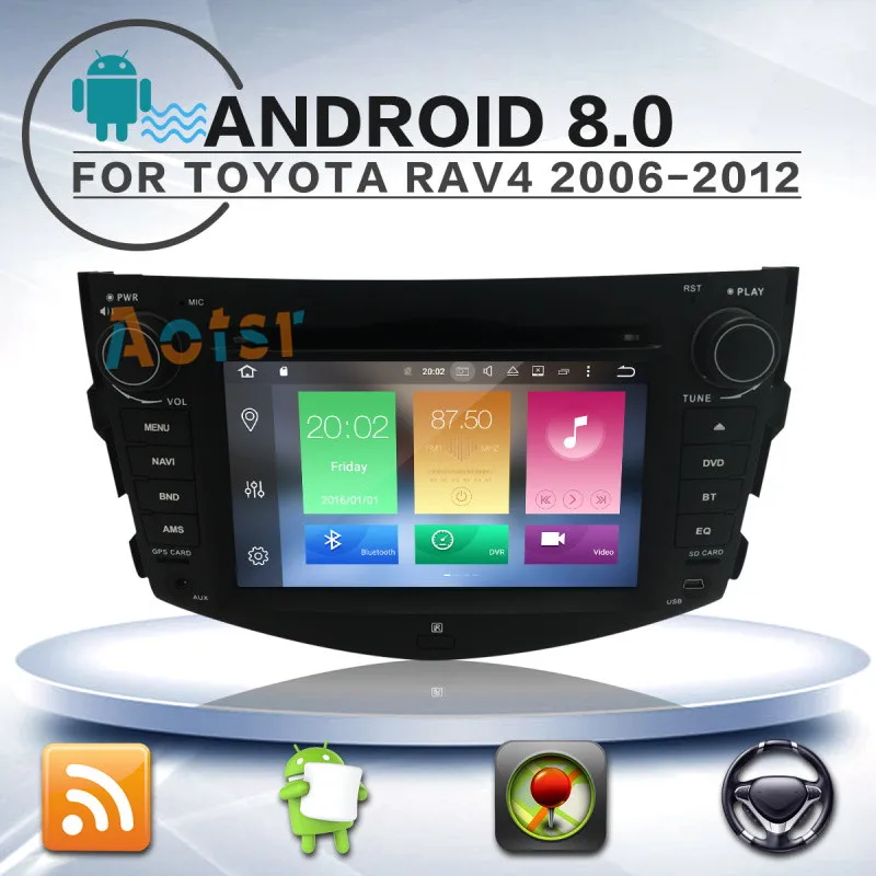 Sale 7" 8 CORE+32GB ROM Android8.0 Car CD/DVD Player Radio Receive GPS Navigation for Toyota RAV4 2006 2007 2008 2009 2010 2011 2012 4
