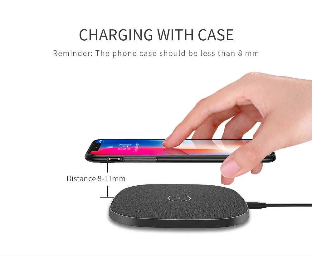 Ascromy Fast QI Wireless Charger For Huawei Xiaomi Samsung Galaxy S10 S9 S8 Note 9 iPhone X XS Max XR 8 Plus Induction Charging Accessories (4)