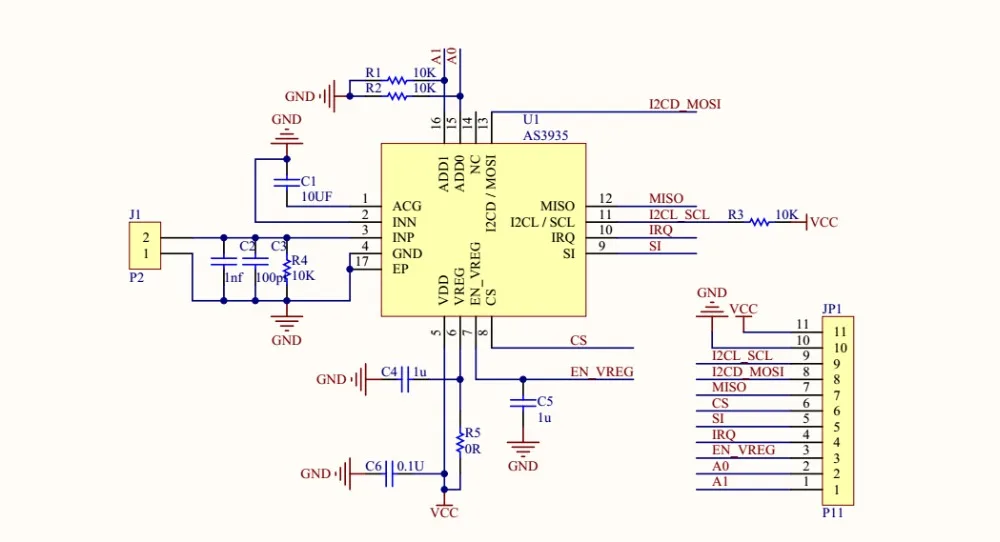 GY-AS3935 AS3935 Digital Light-ning Sensor Module Light-ning Detection Storm Distance Sensor 2.4V to 5.5V Breakout Board Module