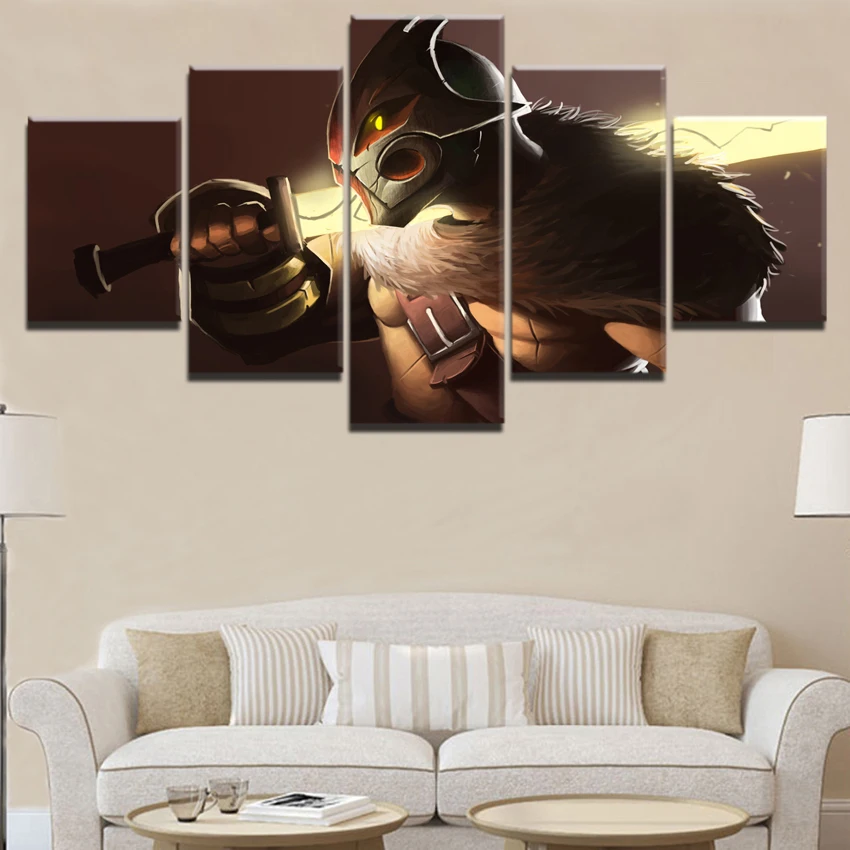 5 Pieces Paintings on Canvas Wall Art for Home Decorations Wall Decor DOTA 2 Game Canvas Wall Art F
