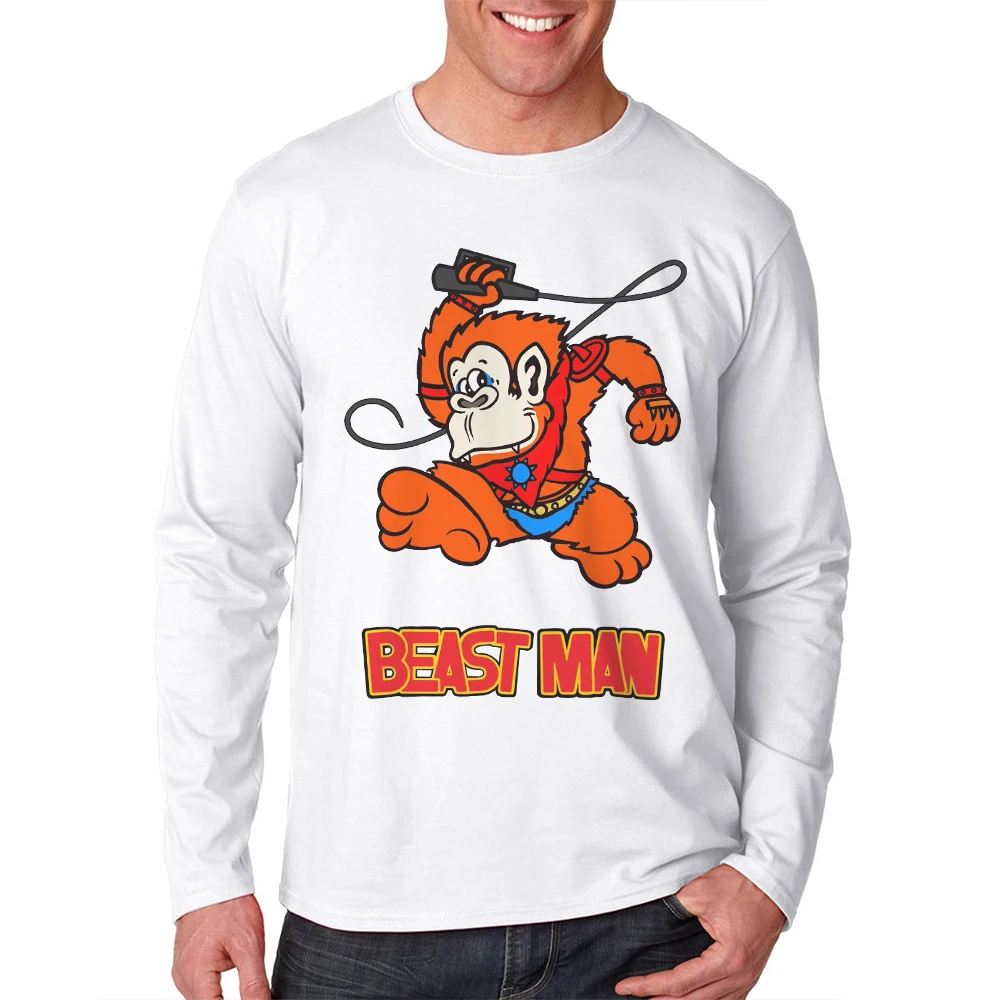 

2019 Fashion New Men T-Shirt Monkey 3D Printing Beast Man T Shirt Long Sleeves Mens Tee Shirts Cotton Brand Clothing Tops Tees