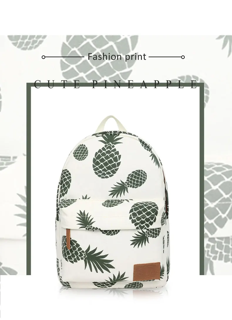 Популярный специальный дизайнерский рюкзак с принтом ананаса, школьные сумки для девочек-подростков, сумки для книг, дорожная сумка, рюкзак для ноутбука