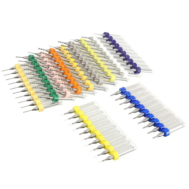 

10Pcs x 0.1-1.4mm Mirco Carbide Pro PCB Circuit Board CNC Drill Bit 11 Sizes