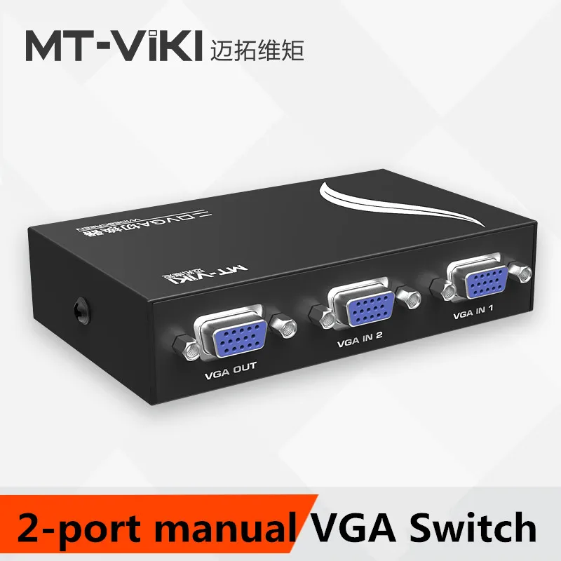 Ручной двухпортовый переключатель VGA селектор 2 в 1 для компьютера ЖК дисплей до