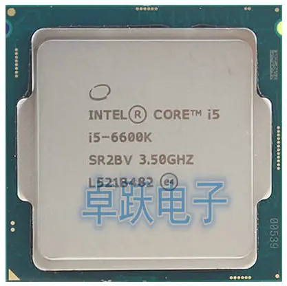 Четырехъядерный процессор Intel i5-6600k 3,5 ГГц lga1151 с надписями 14нм 95 Вт