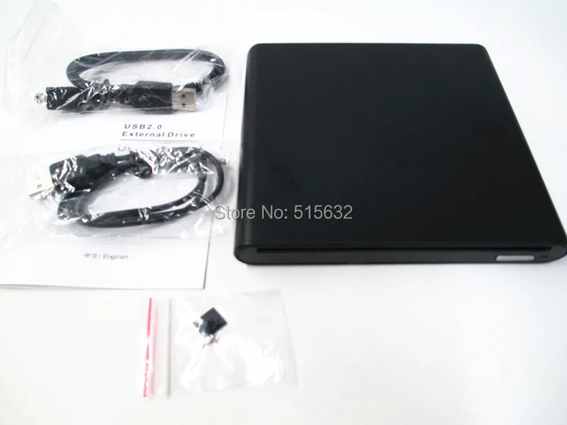 External USB Slim Slot DVD RW CD RW DL Writer Burner Drive For PC Laptop enclosure