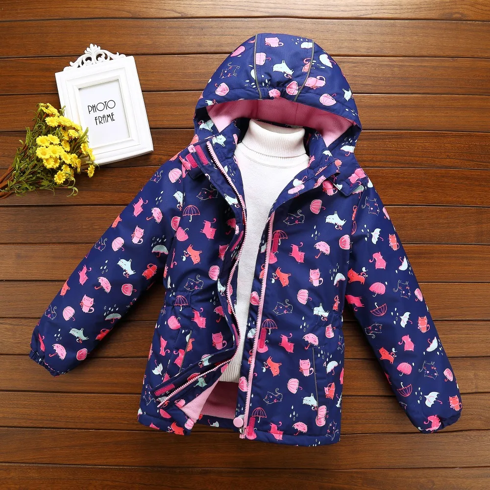 

Fashion Heavyweight Children Outfits Waterproof Baby Girls Jackets Thicken Warm Cotton Winter Child Coat For 3-12 Years Old