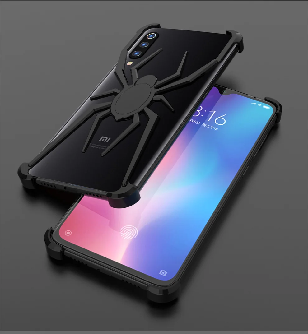 Стильный металлический чехол с пауком для Xiaomi mi 9, роскошный тонкий жесткий алюминиевый металлический чехол-бампер для Xiaomi mi 9 mi 9 Explorer