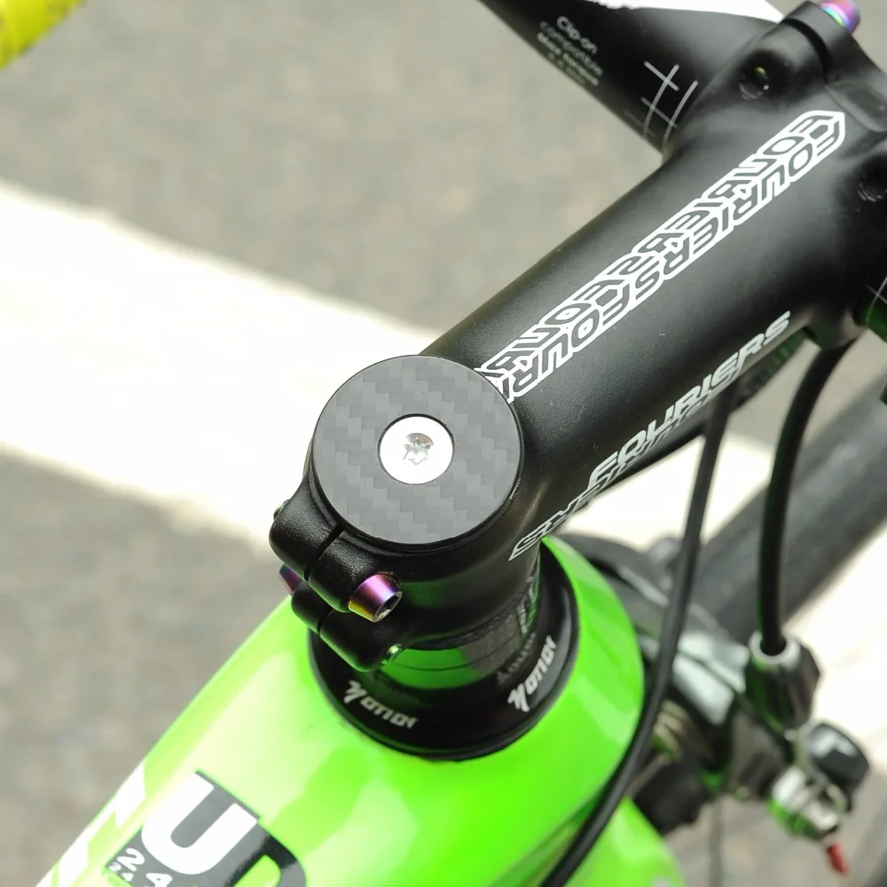 MCELO Bike Superlight 6g углеродистая велосипедная верхняя крышка с винтом для 28 6 мм 1 1/8
