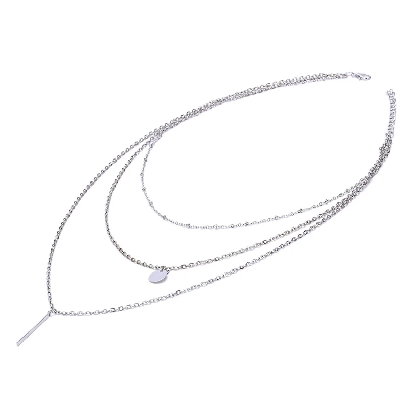 

Design Collar Pendant Choker Necklaces Multiple Row Chains For Women (G)