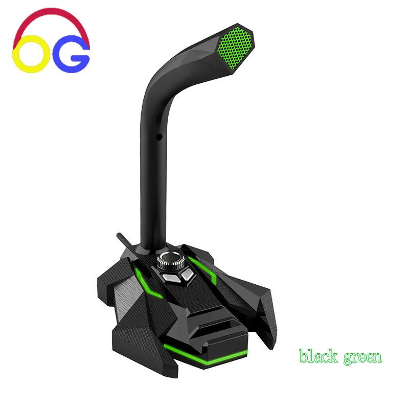 Günstige Computer Verdrahtete Mikrofon USB studio aufnahme 360 Omnidirectionnel PC Mikrofon für Desktop Professional Dual Mic LED