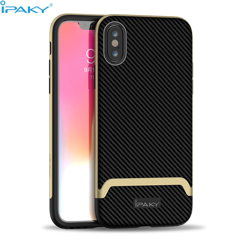 

iPaky Original Hybrid PC Frame+ Soft Silicone 2 in 1 Back Cover Mobile Phone Case for iPhone XS XR XS Max Rugged Armor