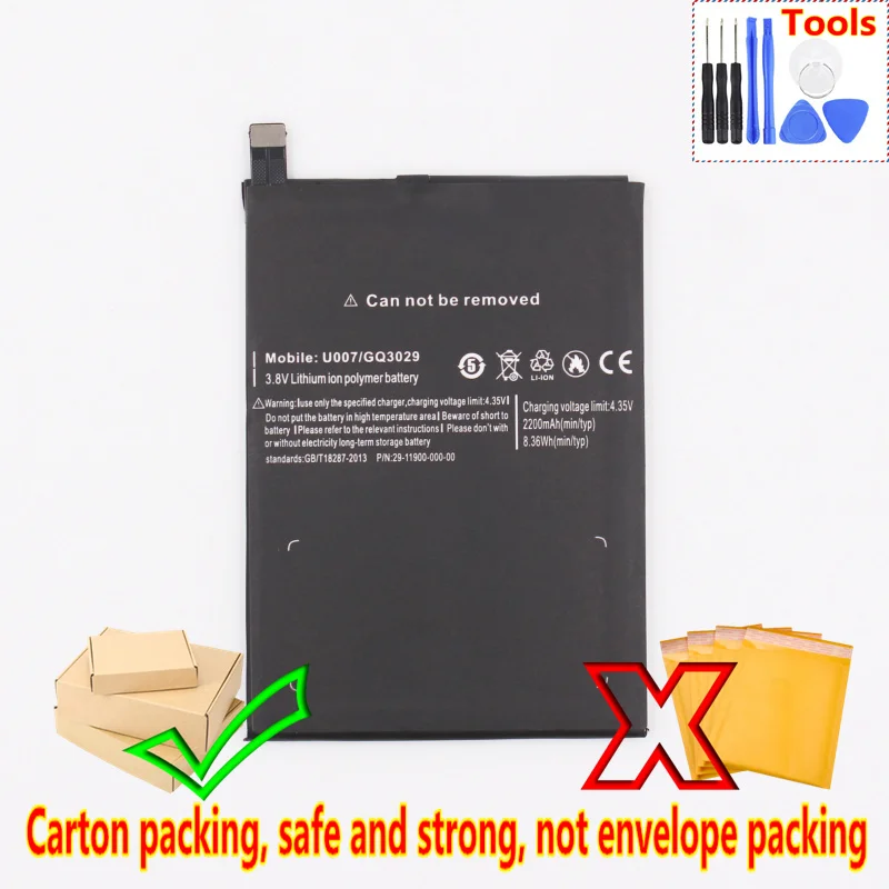 GND 3 8 В 2200 мАч/8 36 Вт/ч XXXXX Сменный аккумулятор для Ulefone U007 GQ3029 встроенный литий