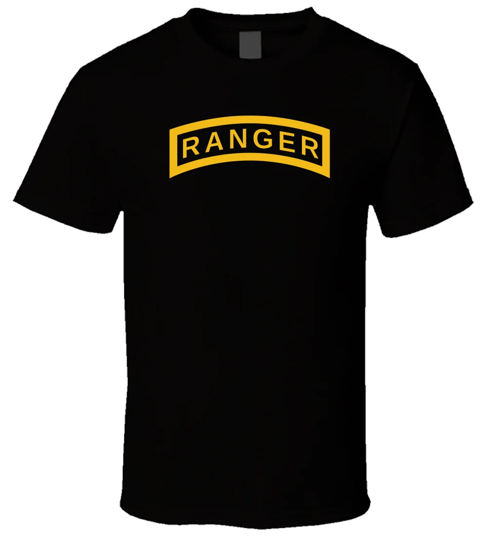 Army ranger 2 черный Для мужчин Удобная хлопковая Футболка Размеры s-5xl | Мужская одежда