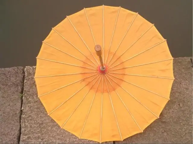 Китайский цветной бумажный зонтик, белый розовый зонтик, китайский традиционный танцевальный цветной зонтик, японский Шелковый реквизит - Цвет: Yellow