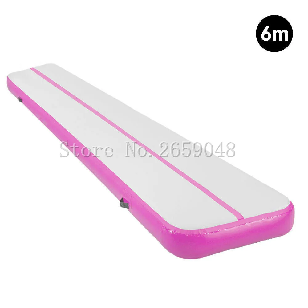 

Free Shipping 6*1*0.2m Pink Inflatable Gymnastic Mat Professional Air Track Tumbling Mat with Pump for Practice Gymnastics