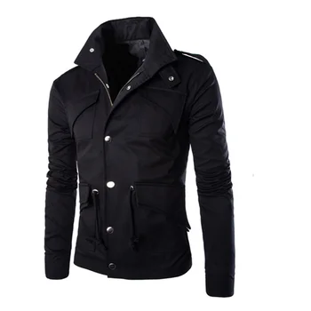 

LEFT ROM 2019 Autumn Man fashion Loose coat/Pure color Repair the body Large code Fine quality Men's wear Jacket leisure Jacket