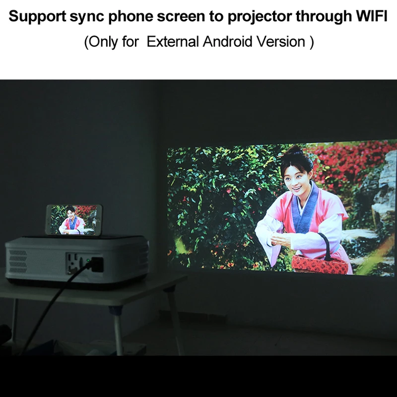 Светодиодный проектор WZATCO T8 USB Android 9 0 опционально Wi Fi проекторы для умного
