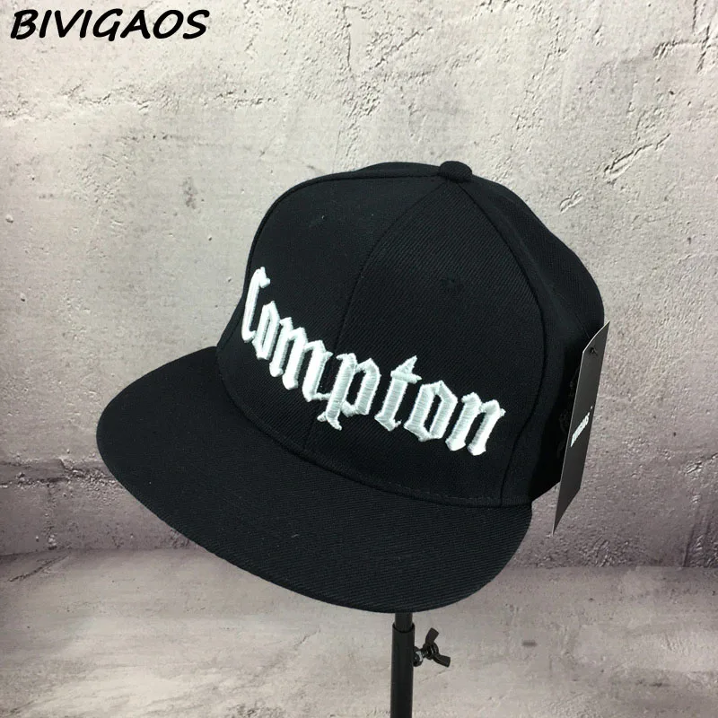 BIVIGAOS Snapback Casquettes Chapeu Masculino Touca Snap volver COMPTON Cappelli Hip Hop Gorras Beisbol Cappelli sombrero