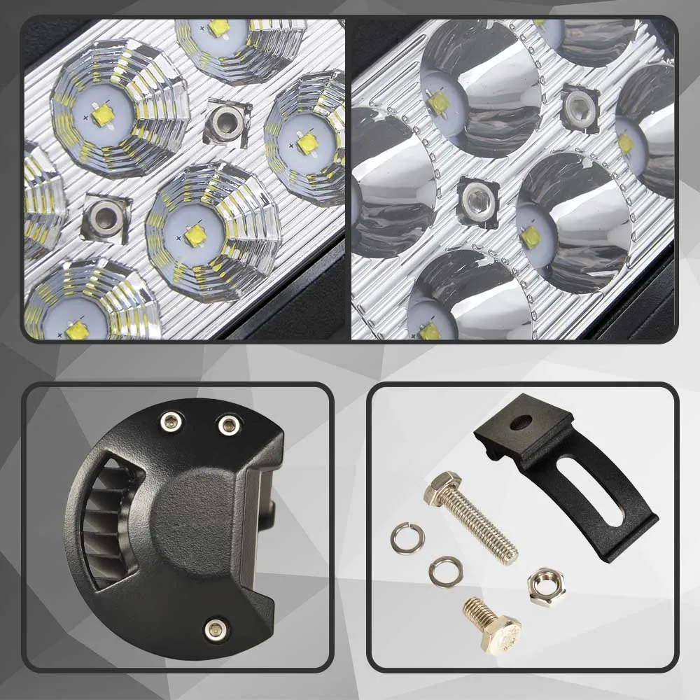 1/2 шт. 18 Вт 36 Вт 72W фары для 108 Вт Светодиодный светильник бар Подсветка 12v точечное освещение комбинированный балка для грузовика трактор ATV SUV 4X4 4WD внедорожный головной светильник s