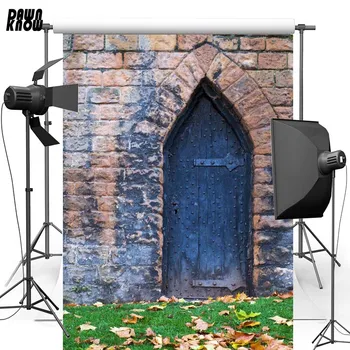 

DAWNKNOW Door Vinyl Photography Background For Brick Wall New Fabric Polyester Backdrop For Wedding Photo Studio F2555