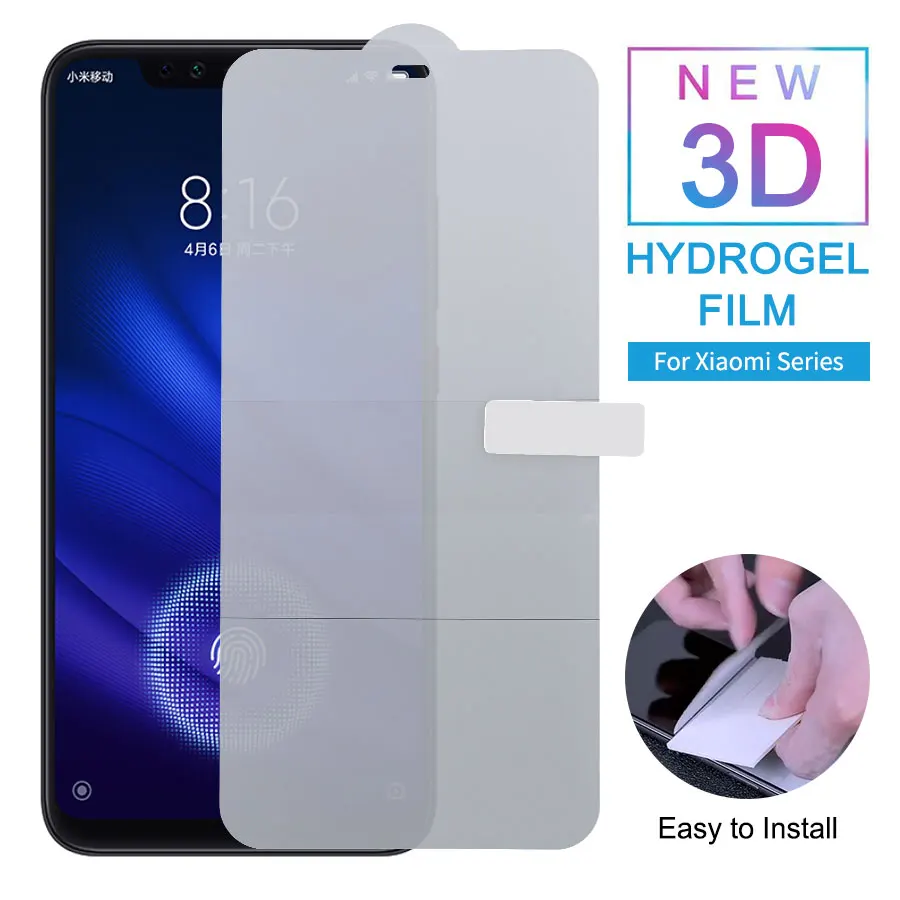 

3D Full Cover Hydrogel Film For Xiaomi Mi PocoPhone F1 8 SE A2 Lite Mix 2 2S 3 6X Soft Screen Protector Film Sticker Silicone