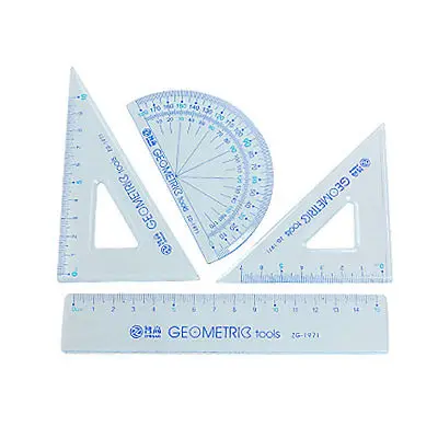 Protractor Triangle Straight Ruler 4 in 1 Combination |
