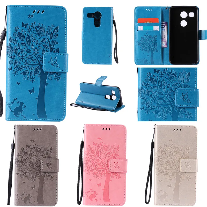 

Cute Cartoon Cat and Tree Wallet Flip Fundas Case For LG G4 Stylus G Stylo LS770 / G Stylus 2 G Stylo 2 LS775 / Nexus 5X Cover