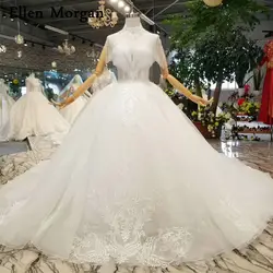 С открытой спиной с высоким горлом кружевные свадебные платья 2019 Vestido De Noiva вышивка бисером и камнями реальные фотографии вычурные