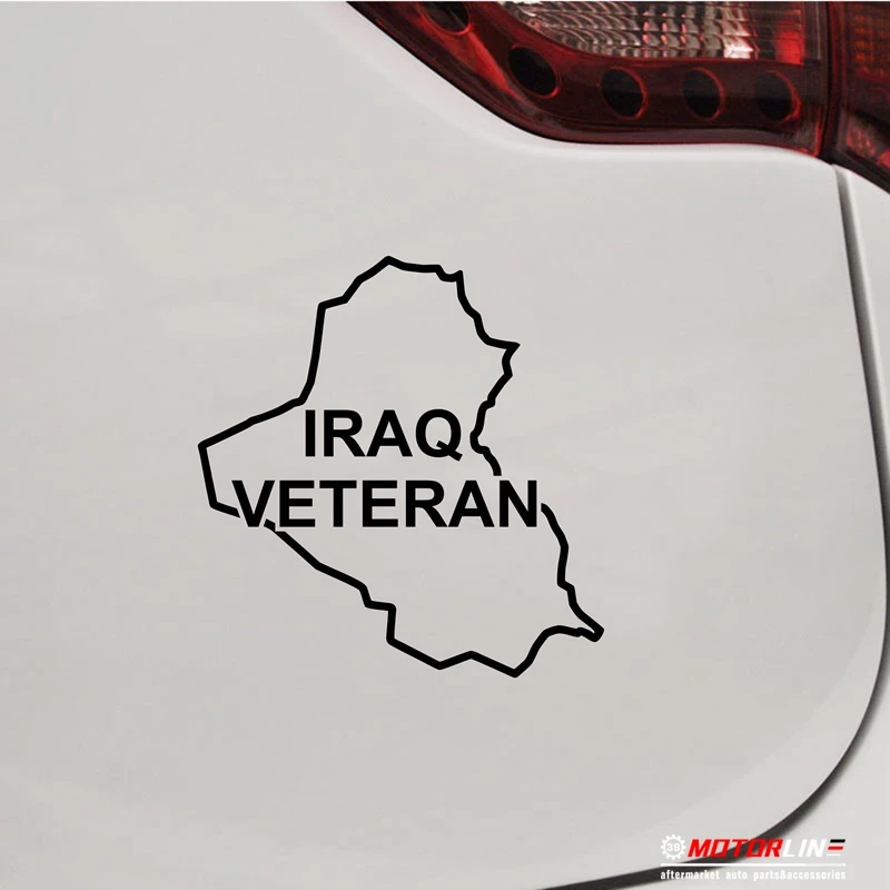 

Iraq Veteran Vet Map outline Silhouette Decal Sticker Car Vinyl pick size color