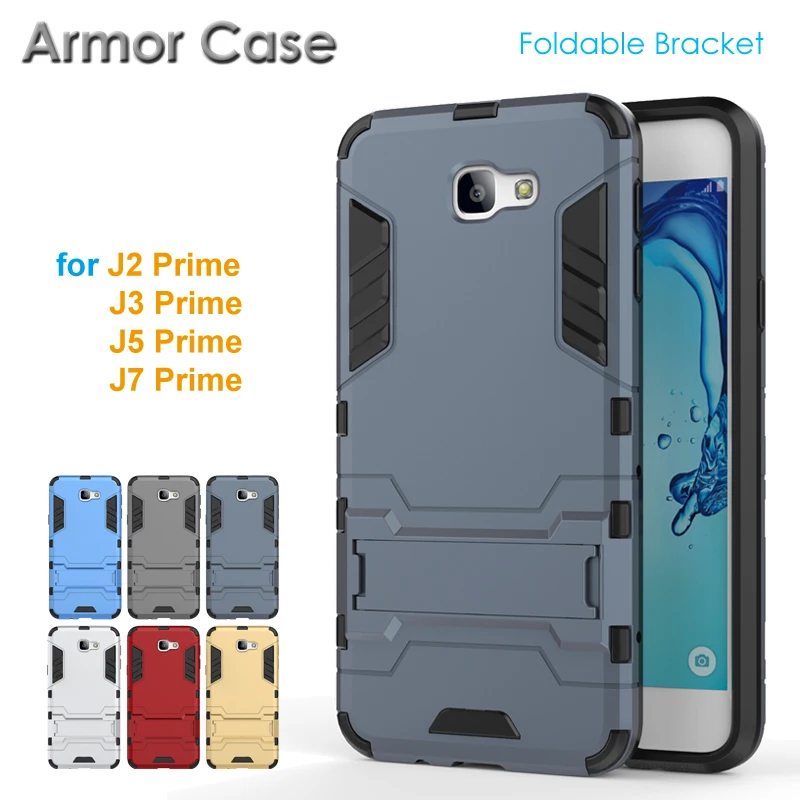 

Rosefy Rugged Armor Case for Samsung Galaxy J2 J3 J5 J7 Prime Tough Shockproof Shield Armour Case for J7 J5 Prime with Bracket