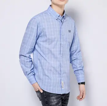

Men's Plaid Shirts Cotton Long Sleeve Pink Shirt Men Fashionable Casual Mens Candy Color Full Shirt Tops Male Clothing XXXXL