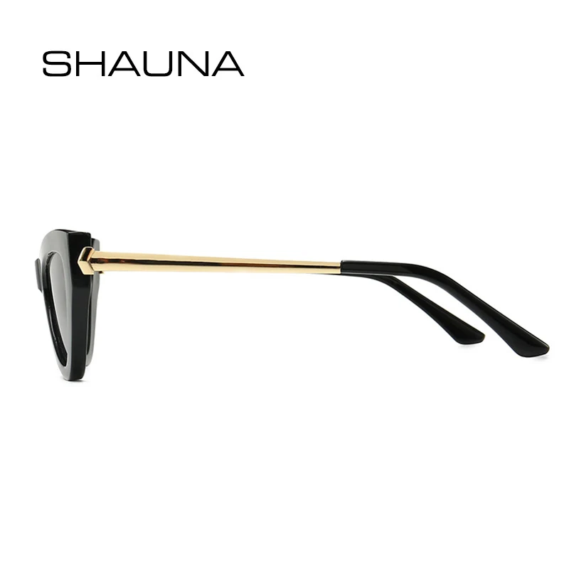 Женские солнцезащитные очки бабочки SHAUNA блестящие брендовые дизайнерские в