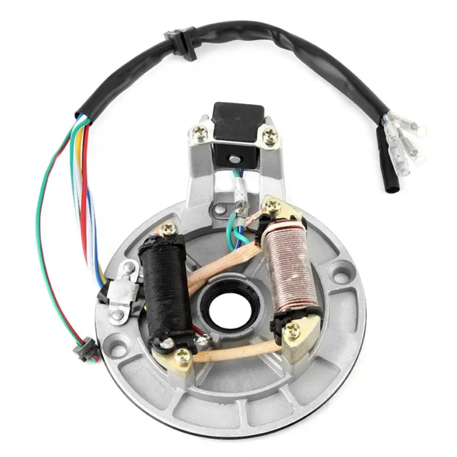 Статор катушки JH70 статор пластина звукоснимателя Магнето катушка зажигания ротор для питбайк 70cc 90cc 110cc 125cc алюминиевый Универсальный