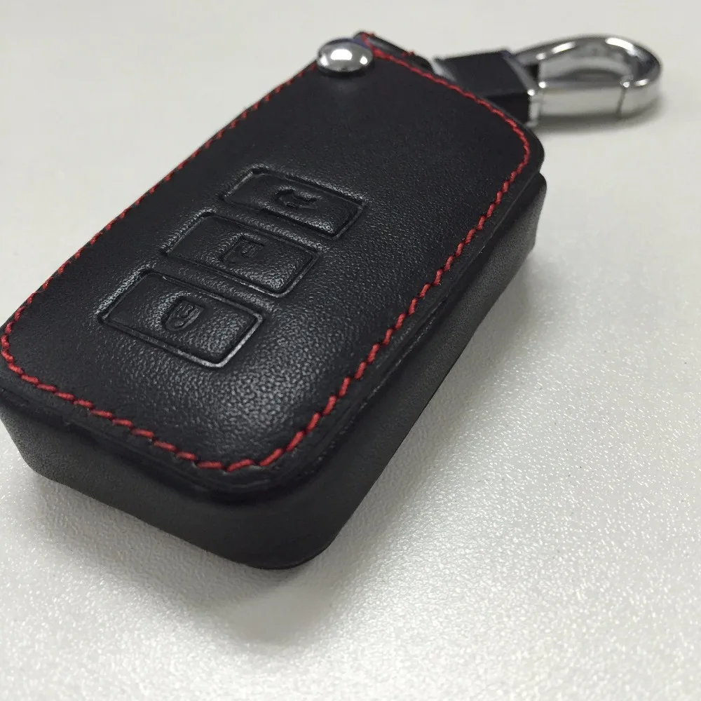 Чехол для автомобильного ключа из натуральной кожи с 3 кнопками|key case for car|car key