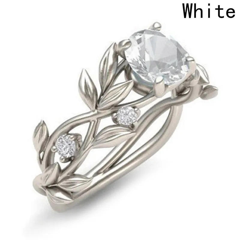 

muti color Lucky Flower Vine Leaf Birthday Gift Bridal Engagement Party Rings Branches Rhinestone Ring Freeshiping