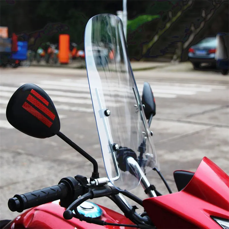 

KCSZHXGS universal motorcycle windshield scooter windscreen motorcycle wind deflector whidshield deflector 1set
