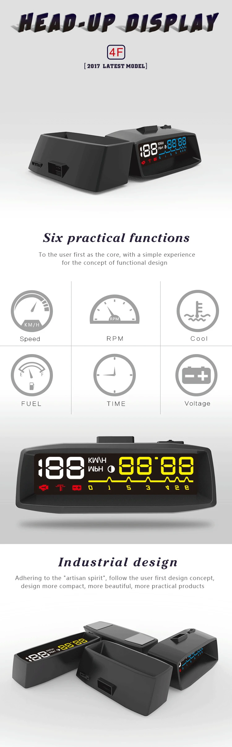 4F дисплей HUD автомобильный проектор OBD II EOBD система оборотов в минуту расход топлива с ручным переключателем дисплей автомобиля