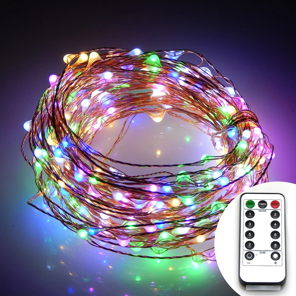39ft 12m 240ed Waterproof Battery Operated Led String Lights 39ft 12m 240ed Waterproof Battery Operated Led String Lights Chrismas Copper Wire Fairy 13key Remote Control 8modes