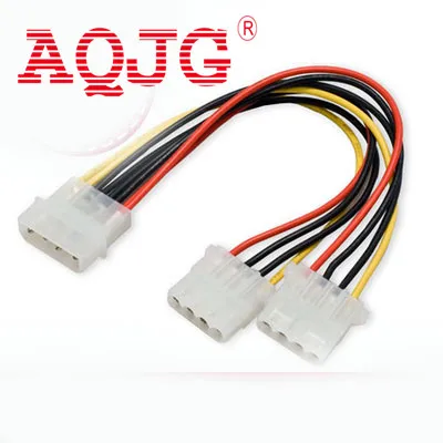 5 шт./лот Новый 8-дюймовый компьютерный кабель Molex 4-контактный Y-разветвитель