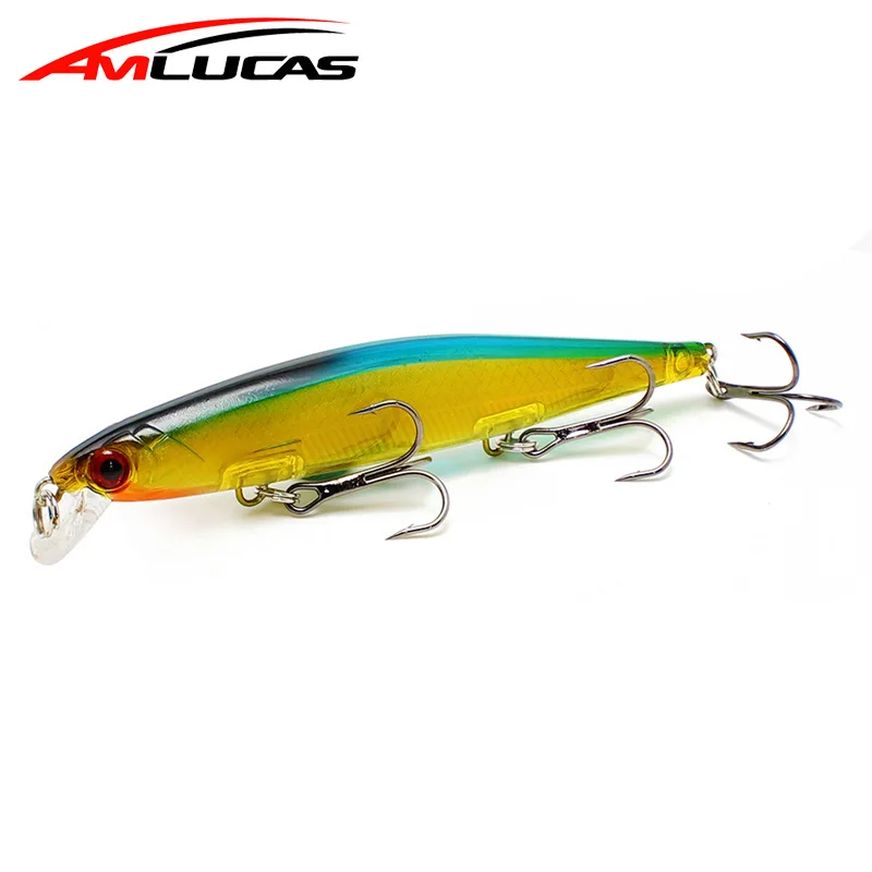 Amlucas New Quality Fishing Lures 11cm 14.1g Laser Artificial Bait Crankbait Wobblers Minnow Fish with 3 Fishing Hooks WW1050 Amlucas New Quality Fishing Lures 11cm 14.1g Laser Artificial Bait Crankbait Wobblers Minnow Fish with 3 Fishing Hooks WW1050