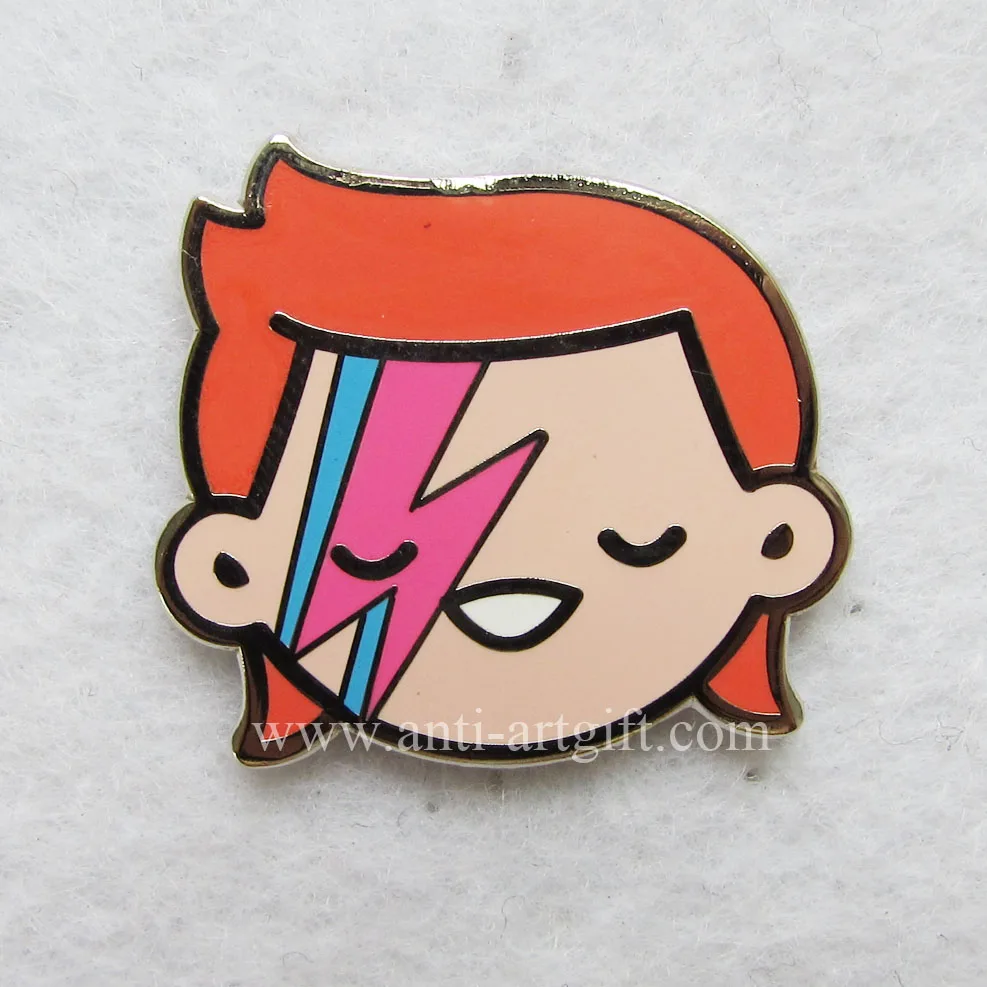 

Customized hard enamel lapel pin for women